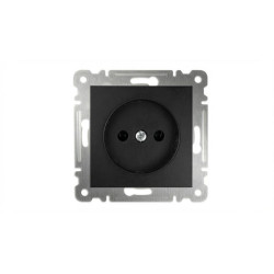 Розетка 1-м без заземл. СП 16А IP20 250В механизм Karea черн. Makel 57054022