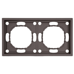 Рамка STEKKER, PFR00-5002-09 2-местная, серия Эмили, антрацит, soft touch