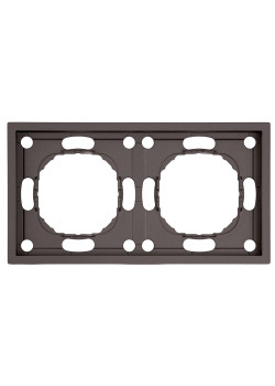 Рамка STEKKER, PFR00-5002-09 2-местная, серия Эмили, антрацит, soft touch