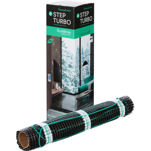 Теплый пол мат нагревательный STEP TURBO, STM200010, 200 Вт/м2, 200 Вт, 1 м2