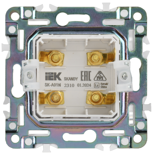 SKANDY Аудиорозетка 4-местная SK-A01N металл никель IEK SKANDY Аудиорозетка 4-местная SK-A01N металл никель IEK