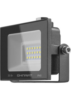 Прожектор светодиодный 61 949 OFL-20-6K-BL-IP65-LED 20Вт 6000К IP65 1600лм черн. ОНЛАЙТ 61949