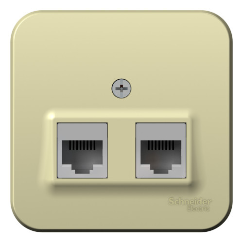BLANCA О/У РОЗЕТКА двойная компьютерная RJ45, кат.5E, ИЗОЛ.ПЛ., БЕЖЕВЫЙ BLANCA О/У РОЗЕТКА двойная компьютерная RJ45, кат.5E, ИЗОЛ.ПЛ., БЕЖЕВЫЙ