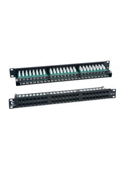 Патч-панель 19дюйм 1U 48 портов кат.5E PLHD-48-Cat.5e-Dual Cabeus 7487c