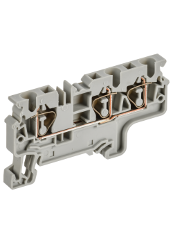 ARMAFIX Клемма пружинная CX4-3 4мм2 трехконтактная серая IEK