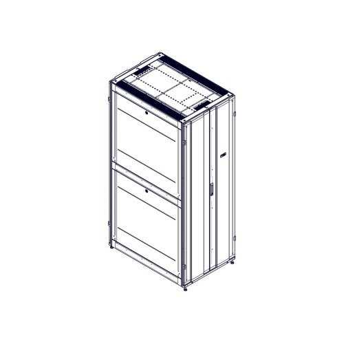 Шкаф Systeme Electric, серия Uniprom, 48U-800/1200, боковые панели 4шт, черный