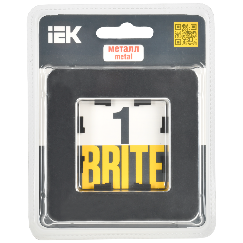 BRITE Рамка 1-местная РУ-1-1-Бр металл черный RE IEK BRITE Рамка 1-местная РУ-1-1-Бр металл черный RE IEK