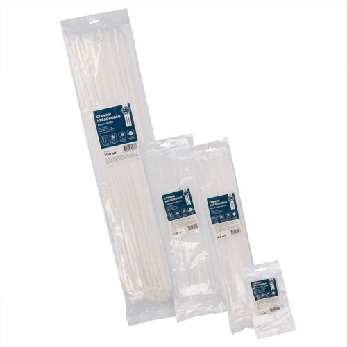 Хомут нейлоновый НСС EasyFix 4х100 бел. (уп.100шт) Fortisflex 89914