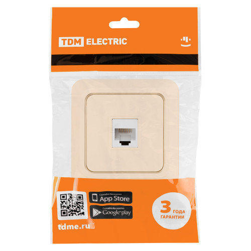 Розетка компьютерная (RJ-45) открытой установки IP20, сл. кость 
