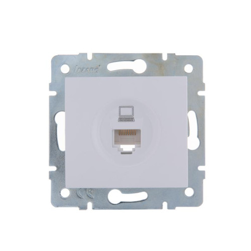 Розетка компьютерная 1-м СП Karina RJ45 механизм бел. LEZARD 707-0288-139 Розетка компьютерная 1-м СП Karina RJ45 механизм бел. LEZARD 707-0288-139