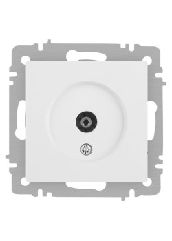 Розетка Accent 6-301-01М TV одиночная IP20 СУ бел. матов. Intro Б0063603