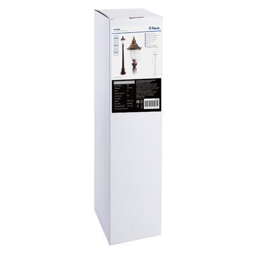 Светильник садово-парковый Feron PL596 столб 60W 230V E27, коричневый Светильник садово-парковый Feron PL596 столб 60W 230V E27, коричневый