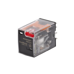 Реле 12A 2CO 230VAC тест кнопка LED
