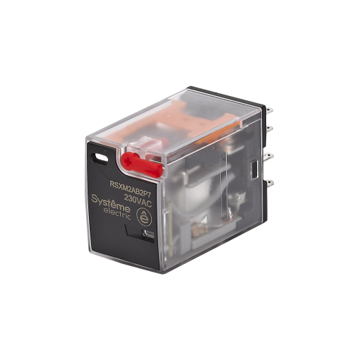 Реле 12A 2CO 230VAC тест кнопка LED