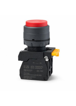 Кнопка выпирающая SB-35 с фиксацией 1NO красная IP65