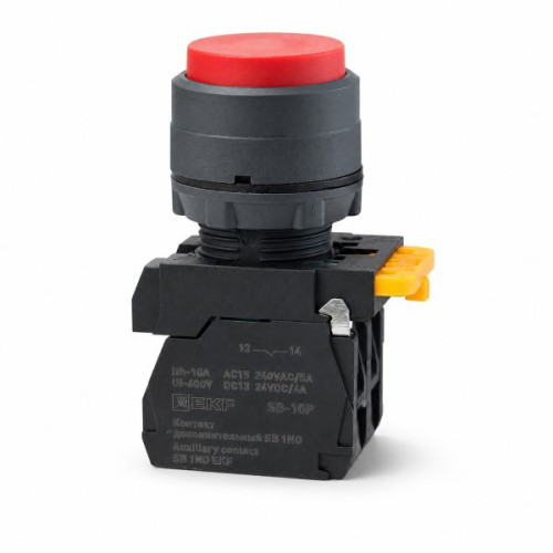Кнопка выпирающая SB-25 без фиксации 1NС красная IP65
