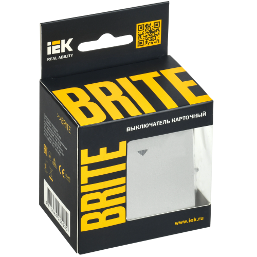 BRITE Выключатель карточный 30А ВС10-1-8-БрА алюминий IEK BRITE Выключатель карточный 30А ВС10-1-8-БрА алюминий IEK