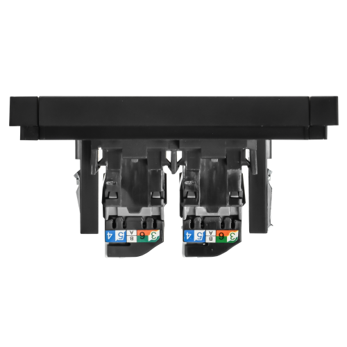 FORTE&PIANO Розетка компьютерная двойная RJ45 кат.5E FP133 черный IEK FORTE&PIANO Розетка компьютерная двойная RJ45 кат.5E FP133 черный IEK