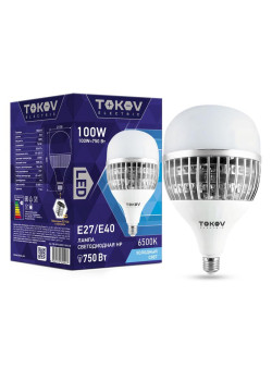 Лампа светодиодная 100Вт HP 6500К E40/E27 176-264В TOKOV ELECTRIC TKE-HP-E40/E27-100-6.5K