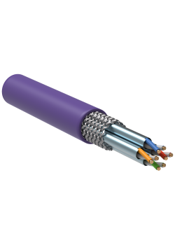 ITK Витая пара S/FTP кат.7 4х2х23AWG solid LSZH нг(А)-HF фиолетовый (305м)