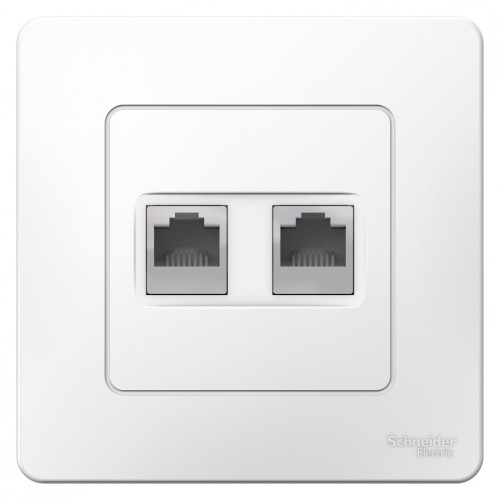 BLANCA С/У РОЗЕТКА двойная компьютерная RJ45, кат.5E, БЕЛЫЙ BLANCA С/У РОЗЕТКА двойная компьютерная RJ45, кат.5E, БЕЛЫЙ