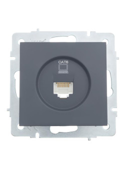 Розетка компьютерная 1-м СП Vesna механизм графит LEZARD 742-3488-140