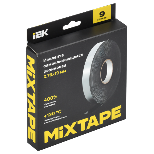 MIXTAPE PRO Изолента самослипающаяся резиновая с подложкой 0,76х19мм 9м 23 IEK MIXTAPE PRO Изолента самослипающаяся резиновая с подложкой 0,76х19мм 9м 23 IEK