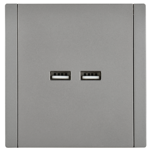FORTE&PIANO Розетка USB A+A 3,1А FP549 сталь IEK FORTE&PIANO Розетка USB A+A 3,1А FP549 сталь IEK