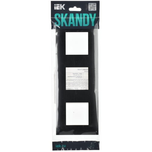 SKANDY Рамка 3-местная SK-F03Bl черный IEK SKANDY Рамка 3-местная SK-F03Bl черный IEK