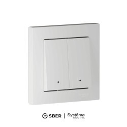 Выключатель 2-кл. AtlasDesign Smart 10А (сх. 5) L+N с подсветкой Zigbee механизм бел. SE ATN000153Z