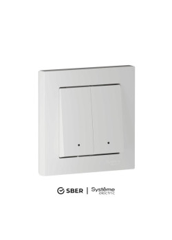 Выключатель 2-кл. AtlasDesign Smart 10А (сх. 5) L+N с подсветкой Zigbee механизм бел. SE ATN000153Z
