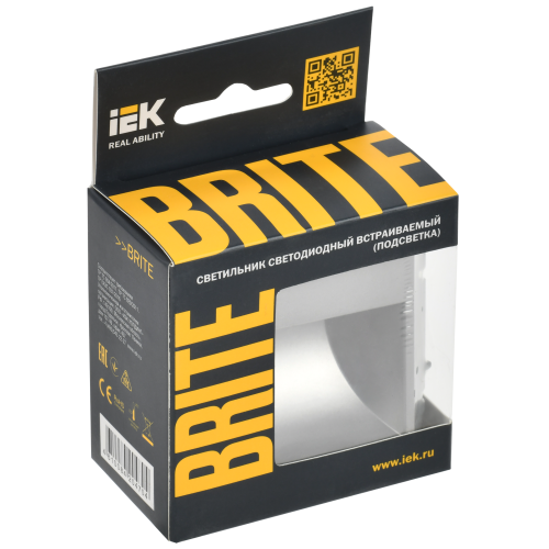 BRITE Подсветка светодиодная встраиваемая ПЛ20-БрА алюминий IEK