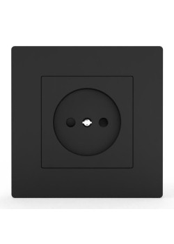Розетка 1-м СП Pixel 16А IP20 без заземл. в сборе карбон TOKOV ELECTRIC TKE-PX-R1F-C14