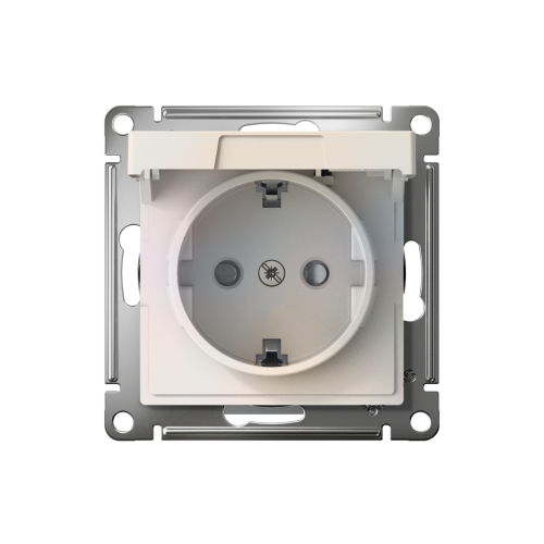 ATLASDESIGN РОЗЕТКА с заземлением со шторками с крышкой,16А,IP20, мех.,быстрозажим. клем., ЖЕМЧУГ ATLASDESIGN РОЗЕТКА с заземлением со шторками с крышкой,16А,IP20, мех.,быстрозажим. клем., ЖЕМЧУГ