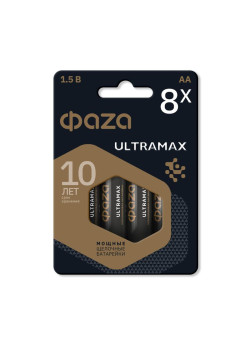 Элемент питания алкалиновый AA/LR6 1.5В ULTRAMAX BL-8 (уп.8шт) ФАZА 5064676