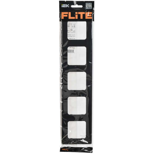 FLITE Рамка 5-местная РУ-5-К-ФлЧ черный IEK FLITE Рамка 5-местная РУ-5-К-ФлЧ черный IEK