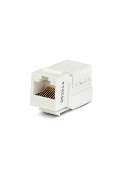 Вставка Keystone Jack RJ45 (8P8C) кат.5E 110 IDC KJNE-8P8C-C5e-90-WH заделка с помощью NE-TOOL бел. Hyperline 46653