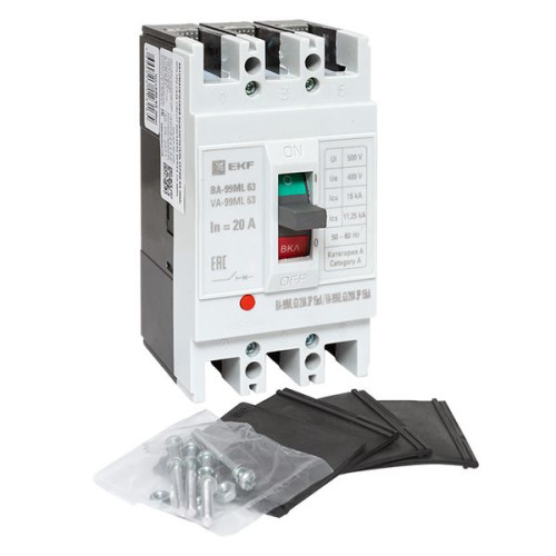 ВА-99МL 63/20А 3P 15кА EKF Basic ВА-99МL 63/20А 3P 15кА EKF Basic