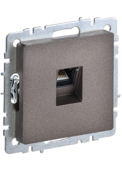 BRITE Розетка компьютерная RJ45 кат.6 РК11-БрТБ темная бронза IEK
