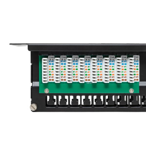 Патч-панель высокой плотности TERACOM PRO 19'' Cat.5E 1U неэкран. UTP 48 портов RJ-45 Dual IDC с органайзером Патч-панель высокой плотности TERACOM PRO 19'' Cat.5E 1U неэкран. UTP 48 портов RJ-45 Dual IDC с органайзером