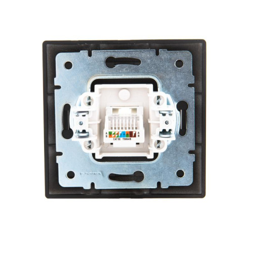 Розетка компьютерная 1-м СП Mira RJ45 черн. бархат LEZARD 701-4242-139 Розетка компьютерная 1-м СП Mira RJ45 черн. бархат LEZARD 701-4242-139