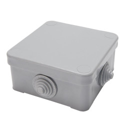 Коробка разветвительная STEKKER EBX10-34-44 250/380В, 75*75*44мм, 10А, 4 ввода, IP53, светло-серая (КЭМ 3-10-4 (П))