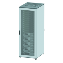 Шкаф разобранный напольный 19'' IT-CQE 42U 600х2000х1000, двери перф/перф, RAL7011/7035