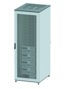 Шкаф разобранный напольный 19'' IT-CQE 42U 600х2000х1000, двери перф/перф, RAL7011/7035