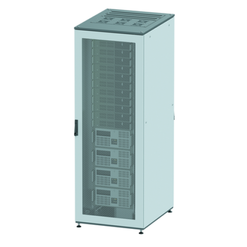 Шкаф разобранный напольный 19'' IT-CQE 42U 600х2000х1000, двери перф/перф, RAL7011/7035