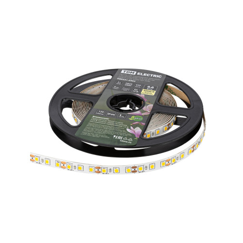 Лента светодиодная SMD2835-120 LED/м-IP20-12 В-9,6 Вт/м-3000 К (5 м) блистер TDM Лента светодиодная SMD2835-120 LED/м-IP20-12 В-9,6 Вт/м-3000 К (5 м) блистер TDM