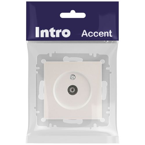 Розетка телевизионная одиночная TV СП Accent 6-301-06 IP20 перламутр. Intro Б0063613 Розетка телевизионная одиночная TV СП Accent 6-301-06 IP20 перламутр. Intro Б0063613