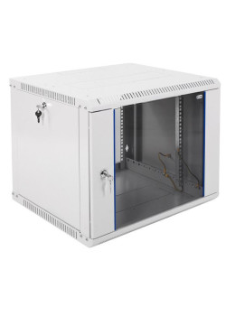 Шкаф телекоммуникационный настенный разборный ЭКОНОМ 9U (600 × 520) дверь стекло