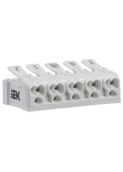 Клемма пружинная соединительная КСП5-3L+N+PE IEK