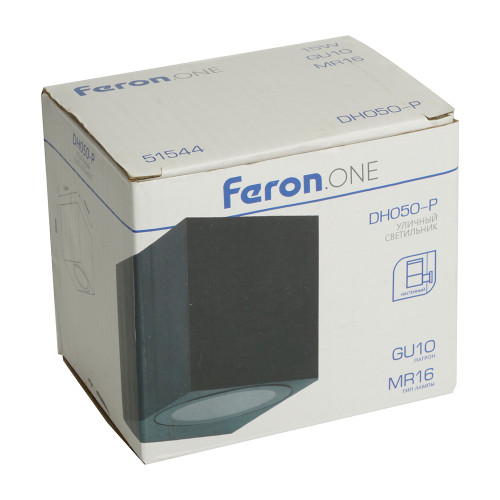 Светильник садово-парковый Feron.ONE DH050-P,на стену, GU10 220-240V, черный пластик Светильник садово-парковый Feron.ONE DH050-P,на стену, GU10 220-240V, черный пластик